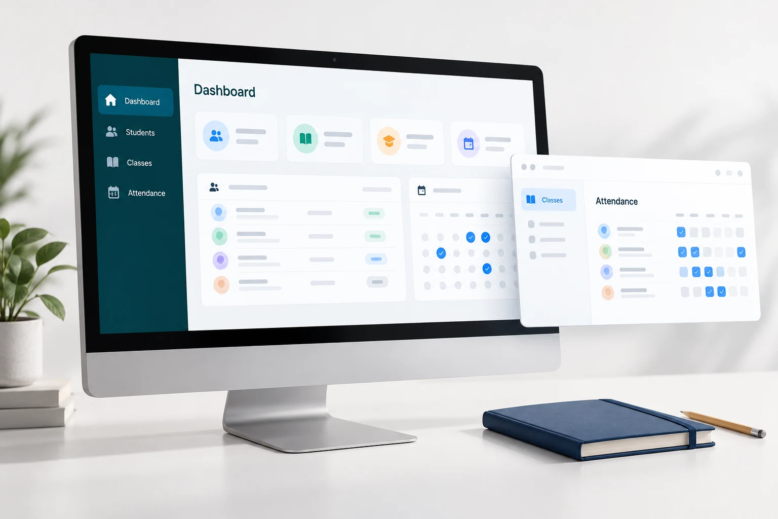 School Management System — related software illustration, not a project screenshot